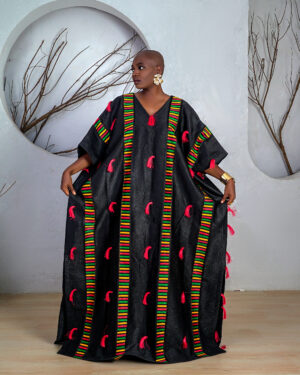 MIDNIGHT TASSEL KAFTAN