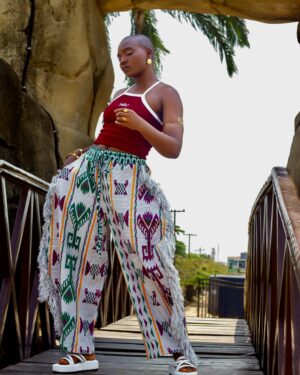 NANYA AKWETE BARREL PANT (WHITE)