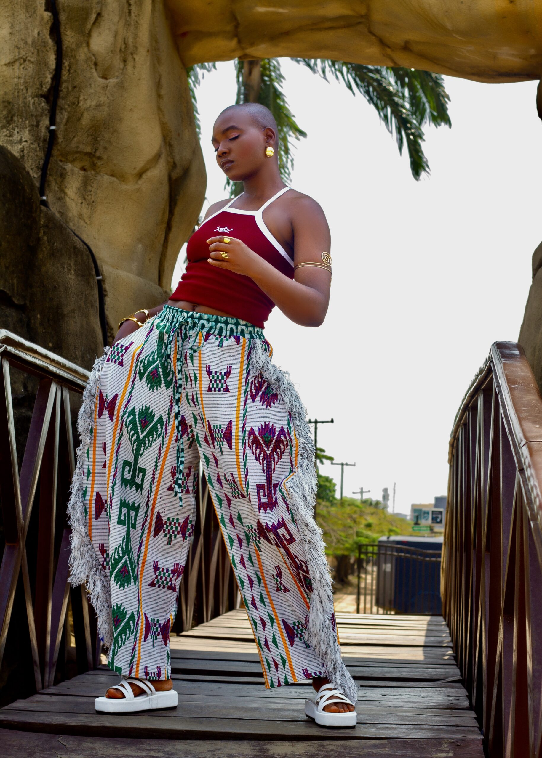 NANYA AKWETE BARREL PANT (WHITE)