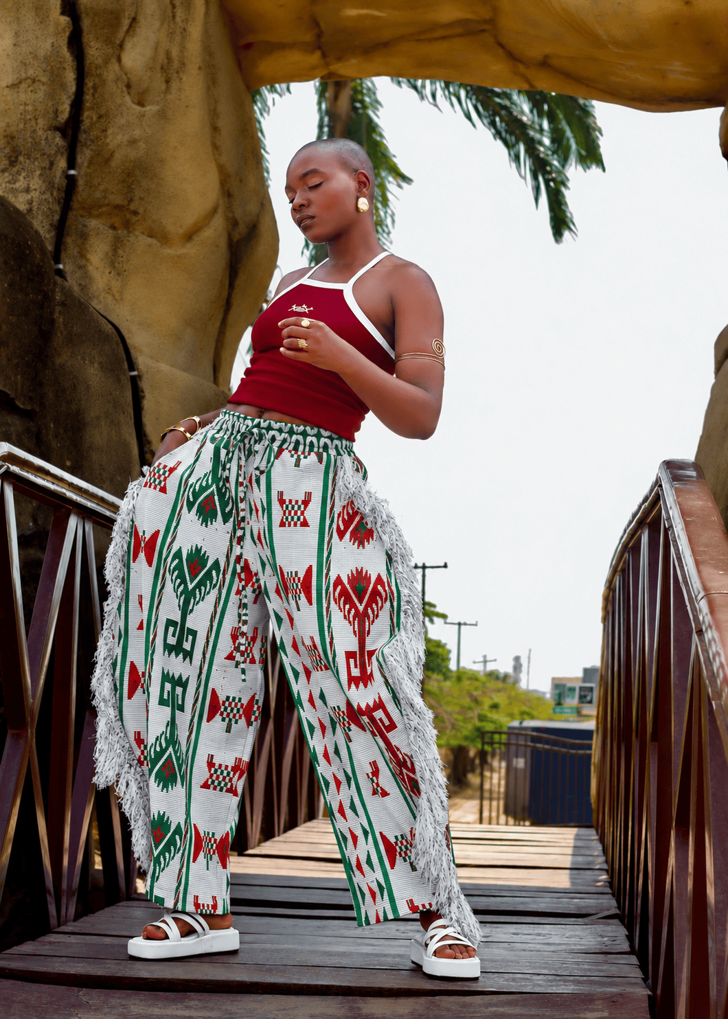 NANYA WHITE BARREL PANT