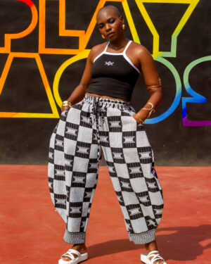 Oji Barrel Pant - Monochrome