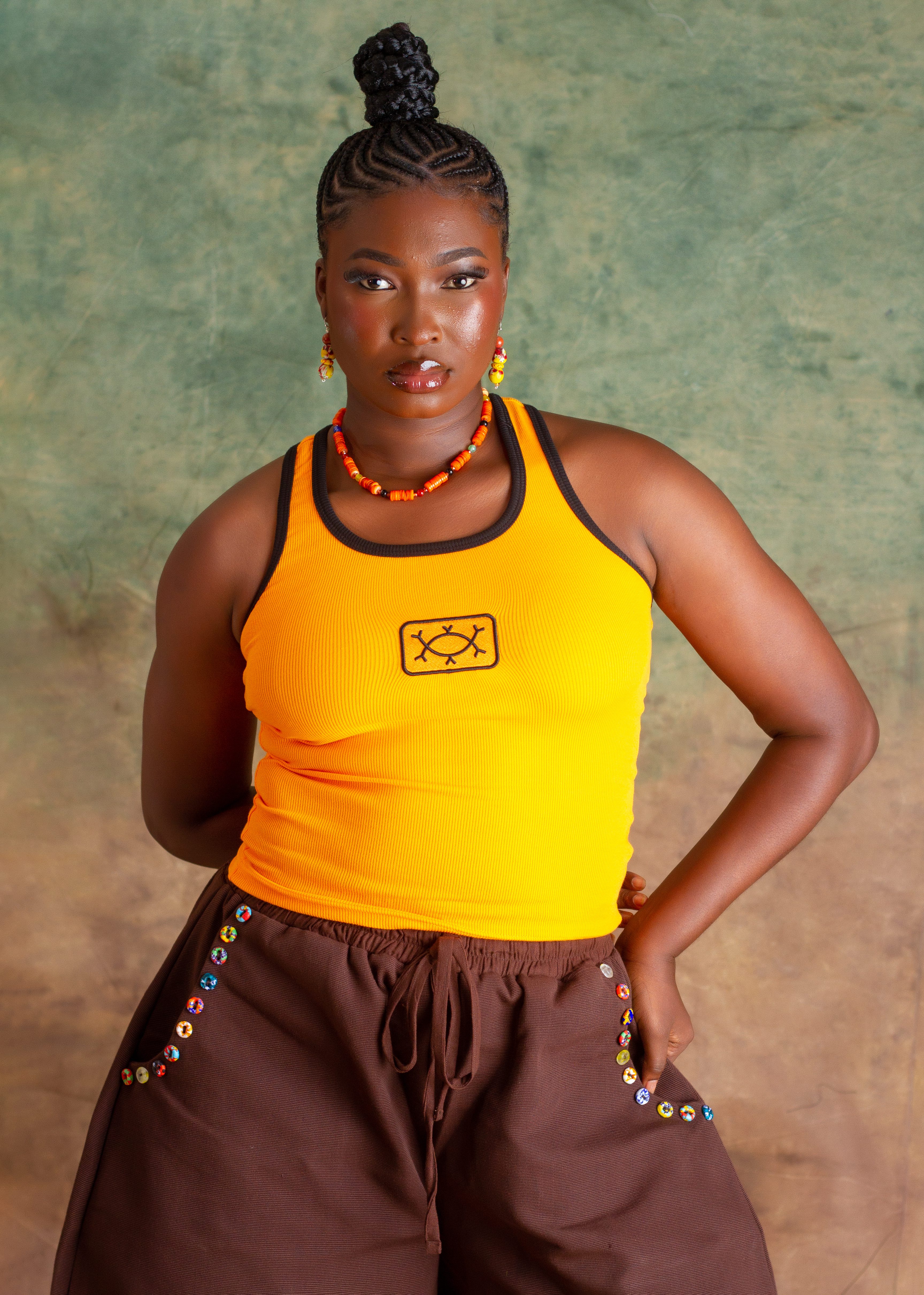 NSIBIDI UNITY TANK - MUSTARD - Image 2