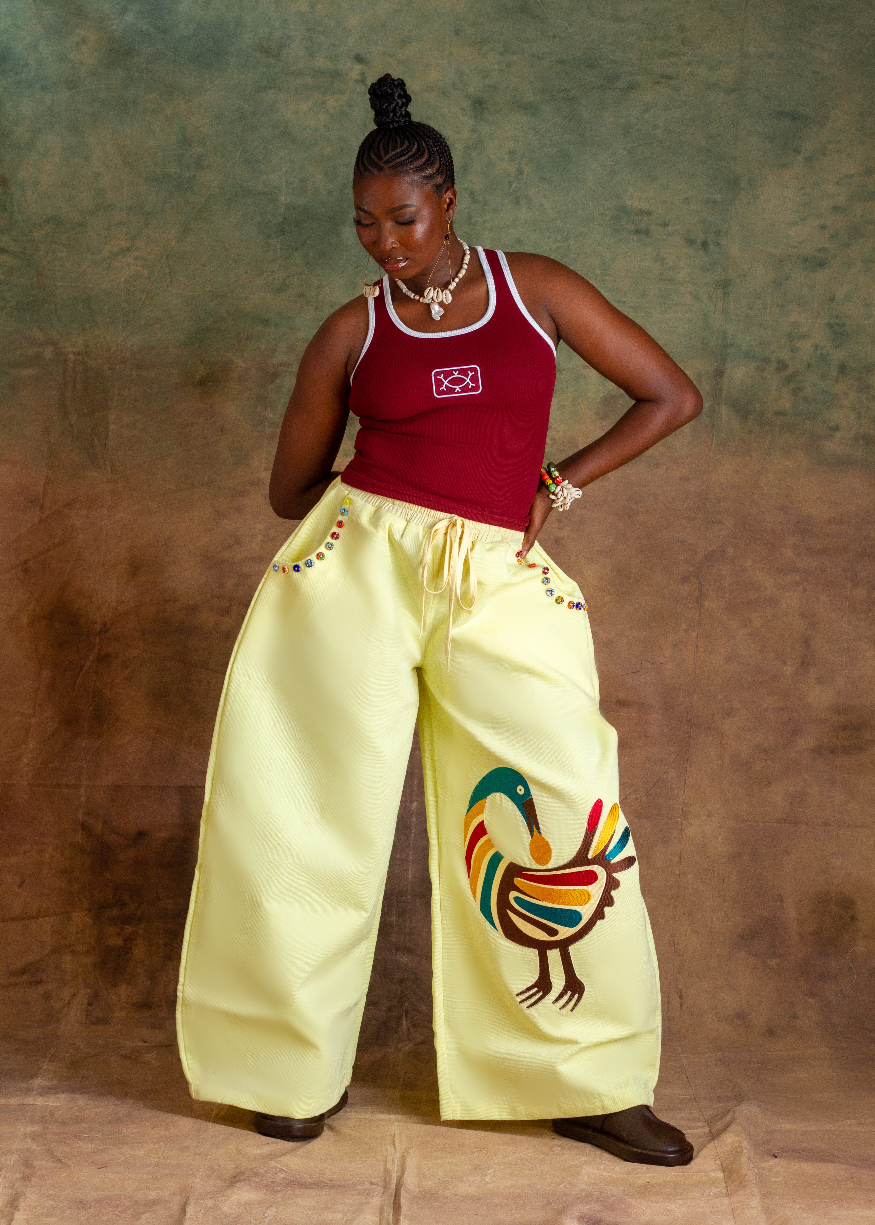 SANKOFA PANTS – CREAM