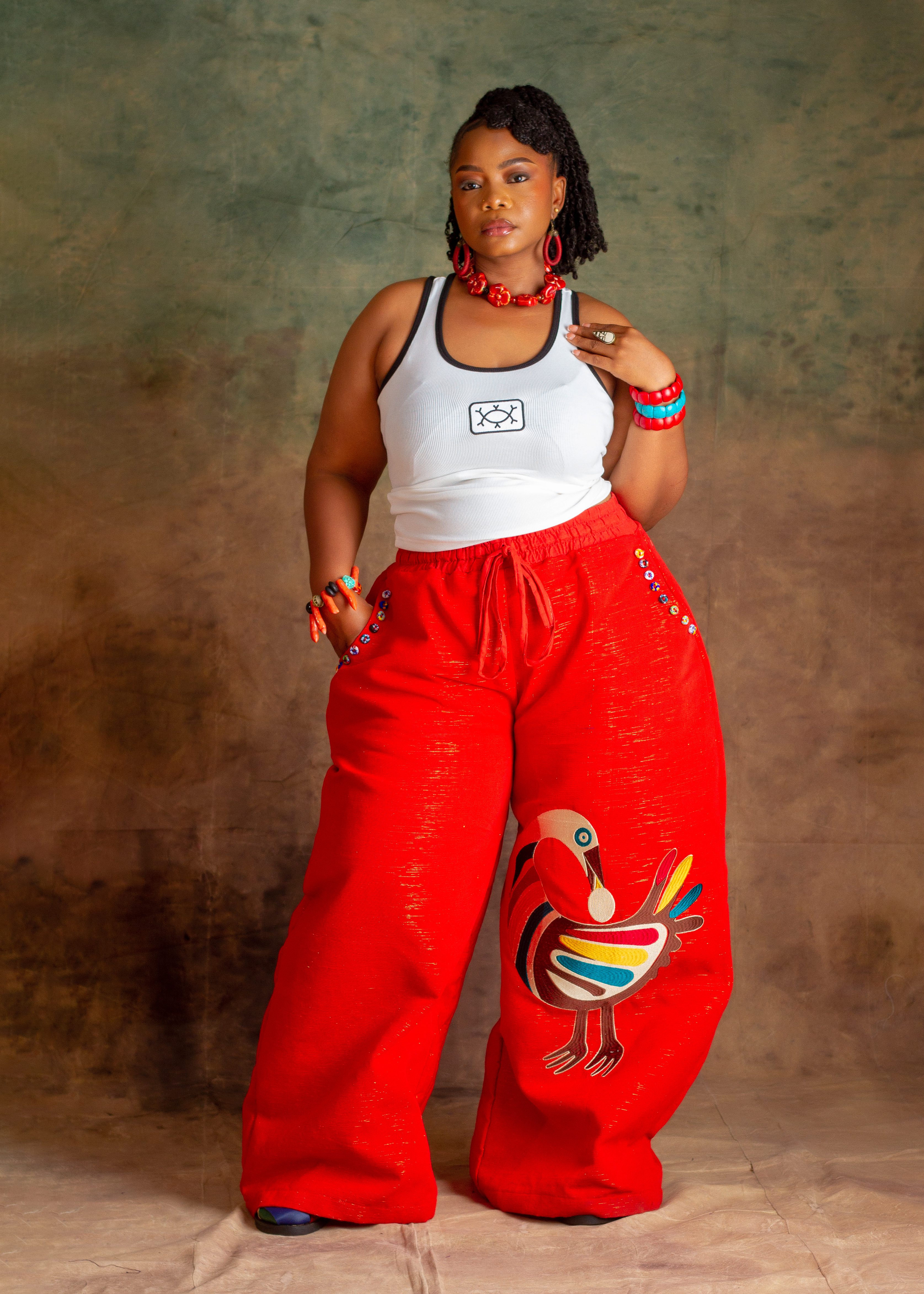 SANKOFA PANTS – RED