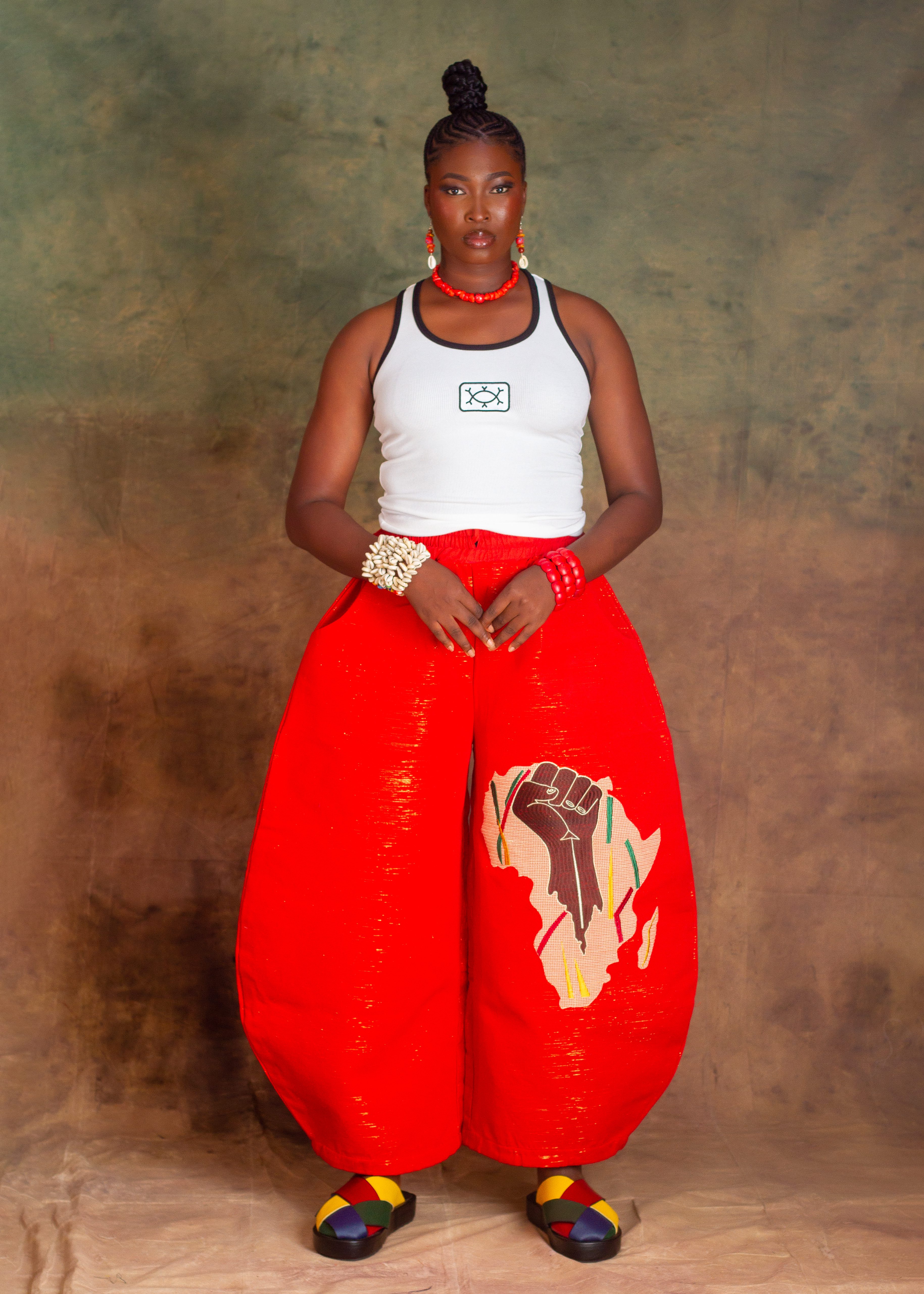 AFRICA RISING BARREL PANTS