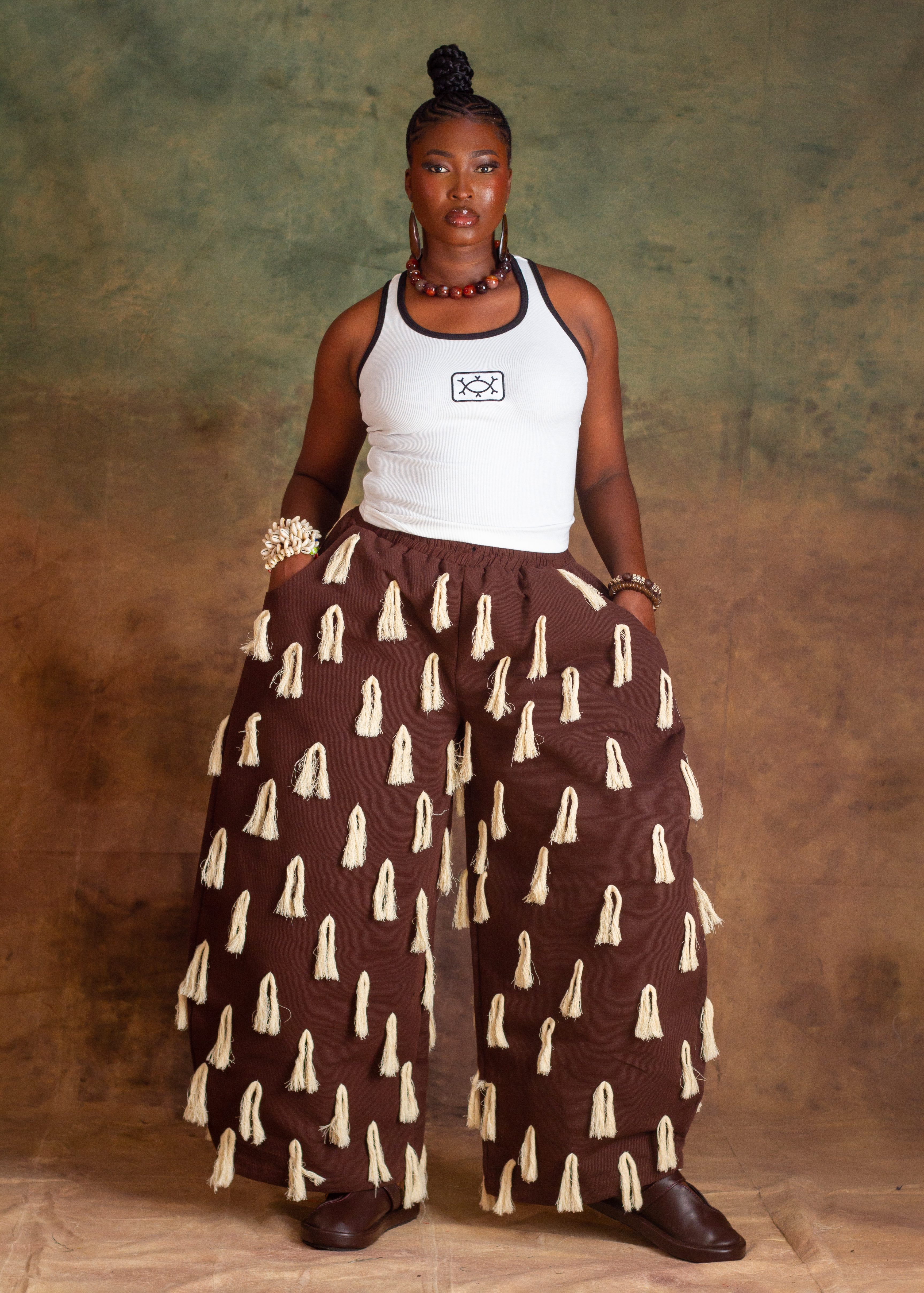 KOKO BARREL PANTS - COFFEE